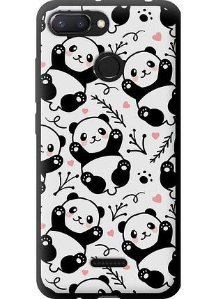 Чехол tpu на телефон xiaomi redmi 6 панды "4318b-1521-58250"