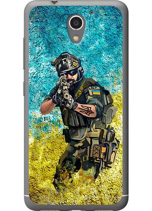 Чехол силиконовый патриотический на телефон zte a510 воин зсу "5311u-432-58250"