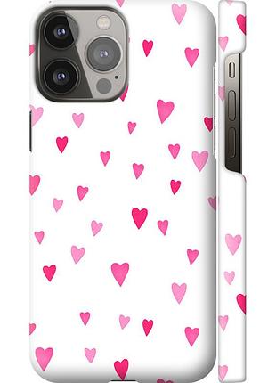 Чохол 3d пластиковий матовий на телефон iphone 13 pro max сердечка 2 "4763m-2371-58250"