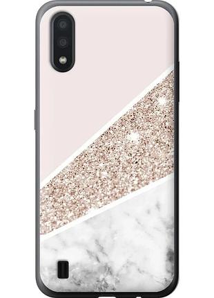 Чехол 2d пластиковый на телефон samsung galaxy a01 a015f пастельный мрамор "4342t-1842-58250"