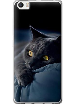 Чохол 2d пластиковий на телефон xiaomi mi5 димчастий кіт "825t-180-58250"