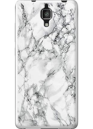 Чехол 2d пластиковый на телефон xiaomi mi4 мрамор белый "4480t-163-58250"