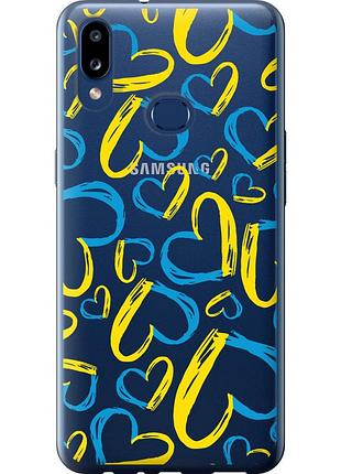 Чехол 2d пластиковый патриотический на телефон samsung galaxy a10s a107f сердца ua "5292t-1776-58250"