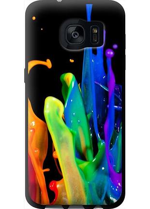 Чохол tpu на телефон samsung galaxy s7 edge g935f бризки фарби "3957b-257-58250"