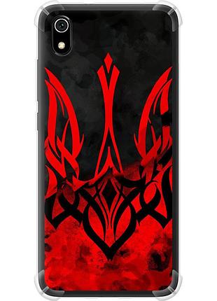 Чохол силіконовий протиударний с посиленими кутами патріотичний на телефон xiaomi redmi 7a герб україни "5312sp-1716-58250"