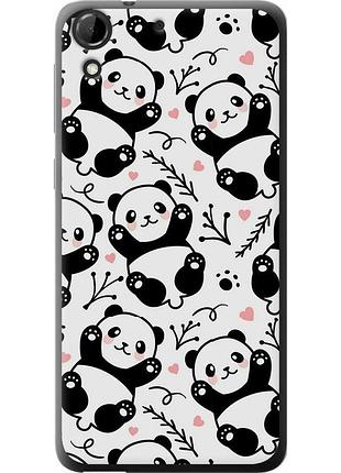 Чехол силиконовый на телефон htc desire 728g панды "4318u-145-58250"