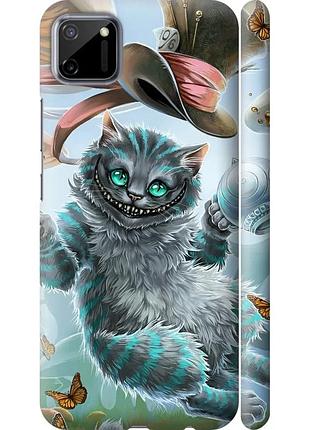 Чехол 3d пластиковый матовый на телефон realme c11 2020 чеширский кот 2 "3993m-2031-58250"