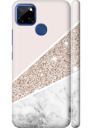 Чохол 3d пластиковий матовий на телефон realme c12 пастельний мармур "4342m-2240-58250"