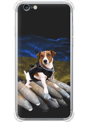 Чехол силикон с усиленными углами патриотический на телефон iphone 6 plus патрон "5320sp-48-58250"