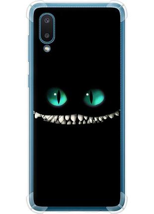 Чехол силикон с усиленными углами на телефон samsung galaxy a02 a022g чеширский кот "689sp-2260-58250"
