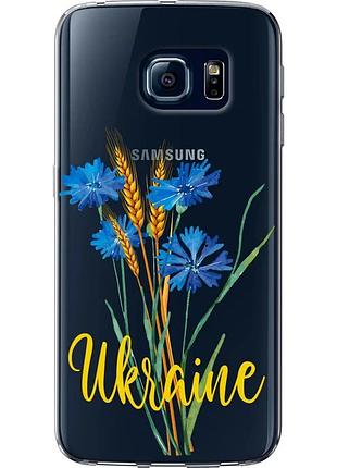 Чохол силіконовий патріотичний на телефон samsung galaxy s6 edge g925f ukraine v2 "5445u-83-58250"