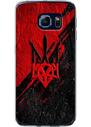 Чохол силіконовий патріотичний на телефон samsung galaxy s6 edge g925f герб v4 "5293u-83-58250"