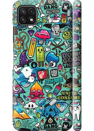 Чохол 3d пластиковий матовий на телефон samsung galaxy a22 5g a226b стікер бомбінг 1 "693m-2581-58250"