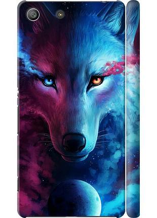 Чохол 3d пластиковий матовий на телефон sony xperia m5 e5633 арт-вовк "3999m-217-58250"