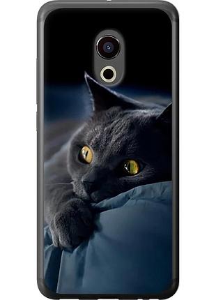 Чохол 2d пластиковий на телефон meizu pro 6 димчастий кіт "825t-293-58250"