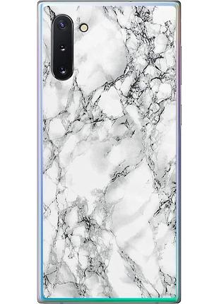 Чехол 2d пластиковый на телефон samsung galaxy note 10 мрамор белый "4480t-1718-58250"