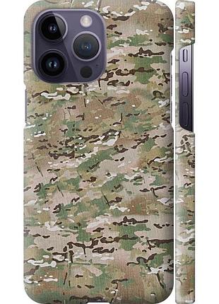 Чохол 3d пластиковий матовий на телефон iphone 14 pro max камуфляж v5 "1201m-2667-58250"