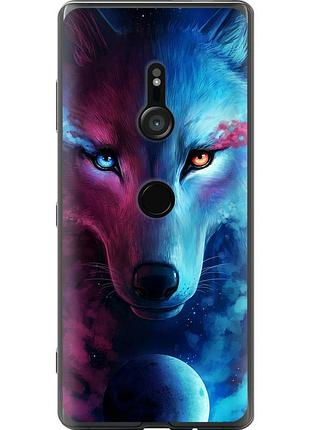 Чохол силіконовий на телефон sony xperia xz3 h9436 арт-вовк "3999u-1540-58250"