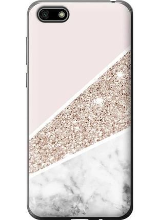Чохол 2d пластиковий на телефон huawei honor 7a пастельний мармур "4342t-1805-58250"
