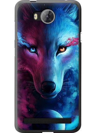 Чехол 2d пластиковый на телефон huawei y3ii / y3 2 арт-волк "3999t-495-58250"