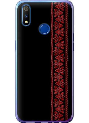 Чехол силиконовый на телефон realme x lite вышиванка 53 "2041u-2030-58250"