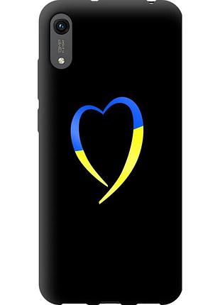 Чохол tpu патріотичний на телефон huawei honor 8a жовто-блакитне серце "885b-1635-58250"