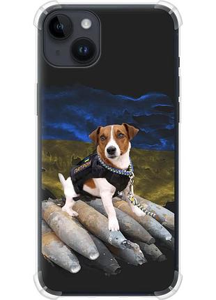 Чехол силикон с усиленными углами патриотический на телефон iphone 14 plus патрон "5320sp-2645-58250"