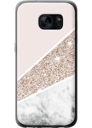 Чохол 2d пластиковий на телефон samsung galaxy s7 g930f пастельний мармур "4342t-106-58250"