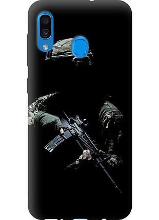 Чехол силиконовый патриотический на телефон samsung galaxy a20 2019 a205f защитник v3 "5226u-1761-58250"