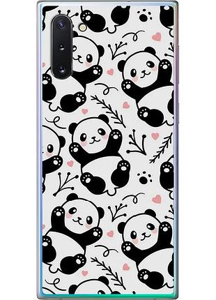 Чехол силиконовый на телефон samsung galaxy note 10 панды "4318u-1718-58250"