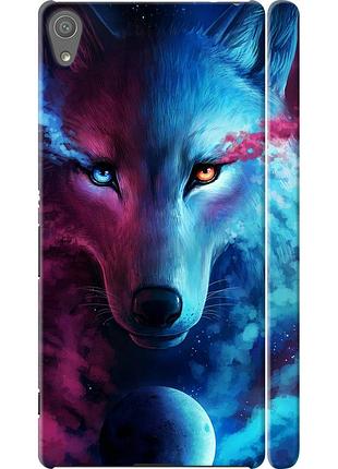 Чехол 3d пластиковый глянцевый на телефон sony xperia xa ultra dual f3212 арт-волк "3999c-391-58250"