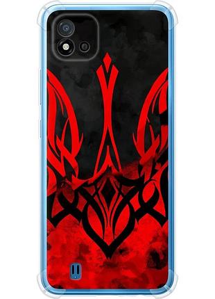 Чехол силикон с усиленными углами патриотический на телефон realme c20a герб украины v2 "5312sp-2416-58250"