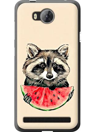 Чохол силіконовий на телефон huawei y3ii / y3 2 єнотик з кавуном "4605u-495-58250"