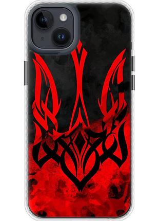 Чехол bumper патриотический на телефон iphone 14 plus герб украины v2 "5312pc-2645-58250"