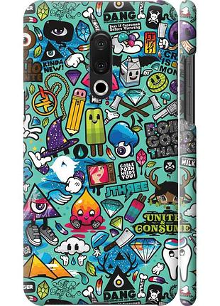 Чохол 3d пластиковий матовий на телефон meizu 15 plus стікер бомбінг 1 "693m-1473-58250"