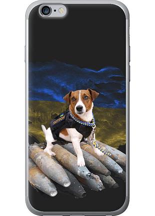 Чехол 2d пластиковый патриотический на телефон iphone 6s plus патрон "5320t-91-58250"