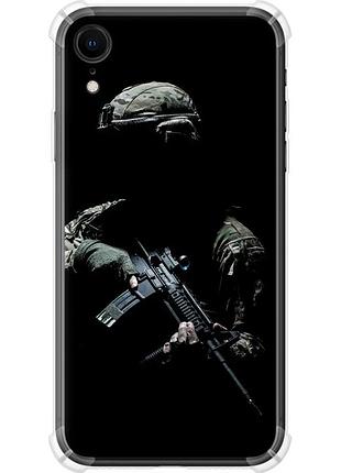 Чехол силикон с усиленными углами патриотический на телефон iphone xr защитник v3 "5226sp-1560-58250"