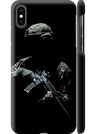 Чехол 3d пластиковый глянцевый патриотический на телефон iphone xs max защитник v3 "5226c-1557-58250"