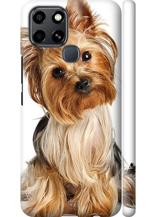 Чехол 3d пластиковый матовый на телефон infinix smart 6 йоркширский терьер с хвостиком "930m-2758-58250"