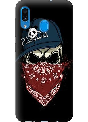 Чохол 2d пластиковий на телефон samsung galaxy a30 2019 a305f череп в кепці "4127t-1670-58250"
