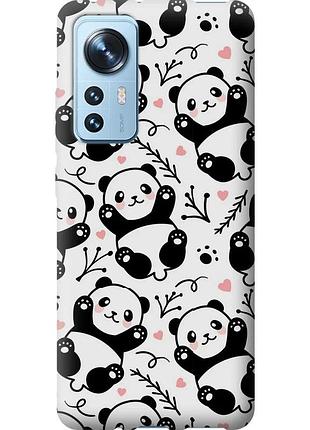 Чохол силіконовий на телефон xiaomi 12x панди "4318u-2941-58250"