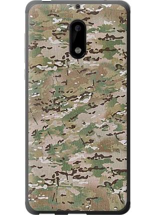 Чехол 2d пластиковый на телефон nokia 6 камуфляж v5 "1201t-898-58250"