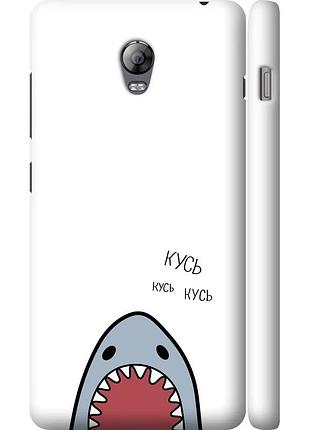 Чехол 3d пластиковый матовый на телефон lenovo vibe p1 акула "4870m-152-58250"