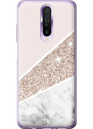 Чехол силиконовый на телефон xiaomi redmi k30 пастельный мрамор "4342u-1836-58250"