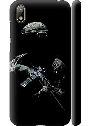 Чехол 3d пластиковый матовый патриотический на телефон huawei y5 2019 защитник v3 "5226m-1695-58250"