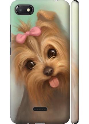 Чехол 3d пластиковый матовый на телефон xiaomi redmi 6a нарисованный йоркширский терьер "928m-1531-58250"