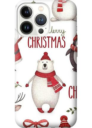 Чохол 2d пластиковий на телефон iphone 13 pro merry christmas "4106t-2372-58250"
