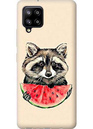 Чехол силиконовый на телефон samsung galaxy a42 a426b енотик с арбузом "4605u-2098-58250"
