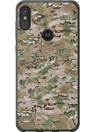 Чехол 2d пластиковый на телефон motorola one power камуфляж v5 "1201t-1588-58250"