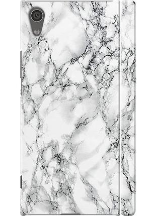Чехол 3d пластиковый матовый на телефон sony xperia xa1 g3112 мрамор белый "4480m-964-58250"